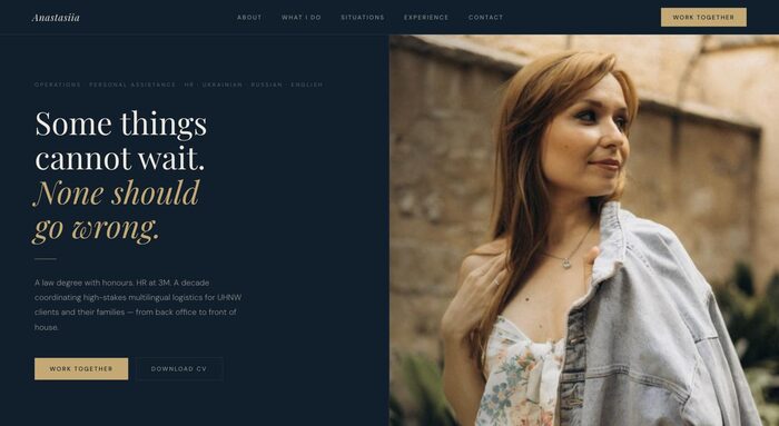 Anastasiia site screenshot